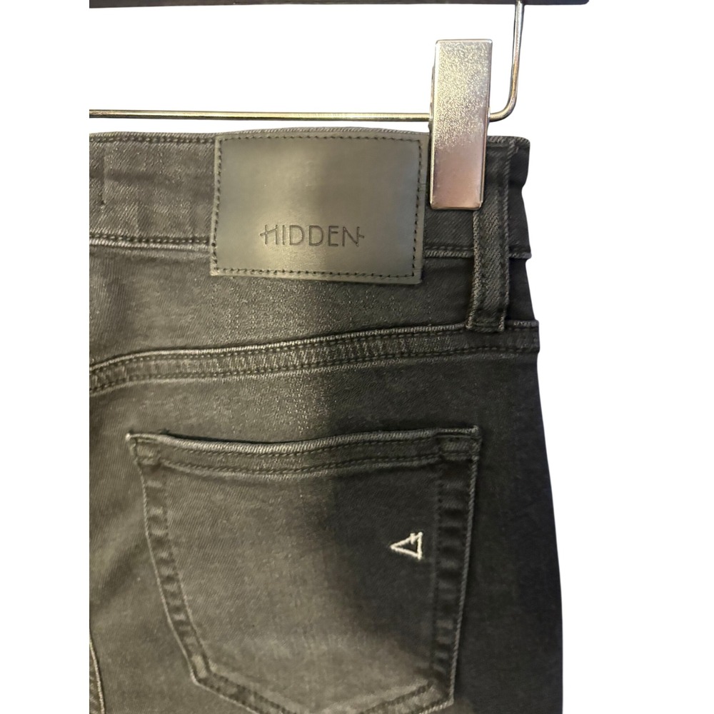 Hidden Jeans Los Angeles Black High Rise Flare Jeans HD3163BT-CHA Size 26 - Picture 3 of 5